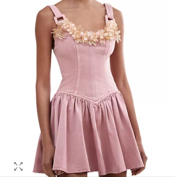 NEW Patbo Denim Mini Dress - Picture 3 of 13